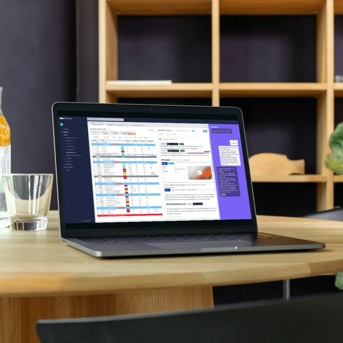 Octopus web client mockup in macbook pro